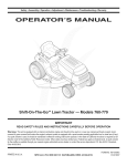MTD Shift-On-The-Go 779 Operator`s manual