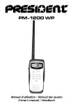 PRESIDENT PM-1200 WP Owner`s manual