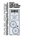 Mackie SA1232 User`s manual