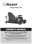 Razor Crazy Cart Owner`s manual