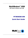 Multitech MT5634ZBA-USB User guide