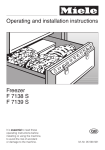 Miele F 7138 S Operating instructions