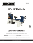 Ricon 70-100 Operator`s manual