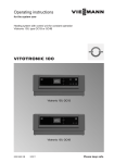 Viessmann VITOTRONIC 100 GC1B Operating instructions