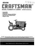 Craftsman 917.258900 Owner`s manual