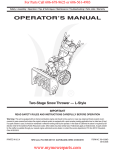 MTD 31AE5MLG729 Operator`s manual