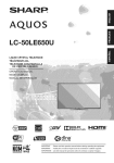 Sharp Aquos LC-50LE650U Operating instructions