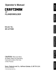 Craftsman 351.217330 Operator`s manual
