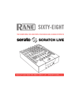 Rane SIXTY-EIGHT Operator`s manual