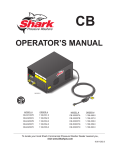 Shark CB-301007D Operator`s manual