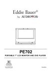 Audiovox PE702 Instruction manual