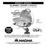 Magma A10-217 Owner`s manual