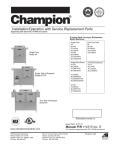 Champion Model 66 DRWSPW Troubleshooting guide