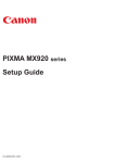 Canon PIXMA MX922 Setup guide
