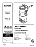 Craftsman 315.275120 Owner`s manual