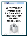 Whynter T-1 Instruction manual