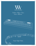 Williams Piano Allegro Owner`s manual
