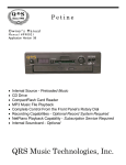 QRS Music Technologies Petine 990021 Installation manual