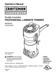 Craftsman 315.275121 Operator`s manual