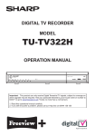 Sharp TU-TV322H Specifications