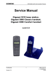 Siemens Gigaset 3000 Classic Service manual