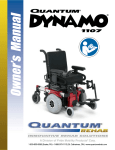 Pride Mobility Quantum Dynamo 1107 Owner`s manual