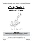 Cub Cadet RT 45 Operator`s manual