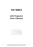 Sagem FLP 3000-X User`s manual