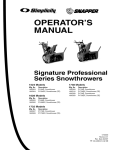 Simplicity 1695307 Operator`s manual