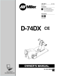 Miller Electric D-74DX Owner`s manual