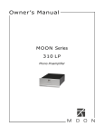 Simaudio MOON 310LP Owner`s manual