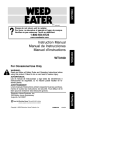 Weed Eater 530088156 Instruction manual