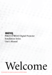 BenQ PB8253 - XGA DLP Projector User`s manual