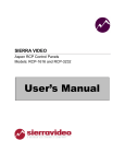Sierra Video 3232 User`s manual