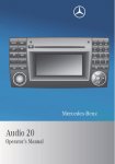 Mercedes-Benz Audio 20 Operator`s manual