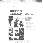 Uniden BEARCAT UBC100XLT Specifications
