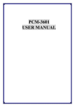 Advantech PCM-3601 User manual