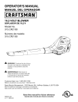 Craftsman 315.CR2100 Operator`s manual