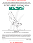 Yard-Man 440 Series Operator`s manual