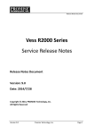 Vess R2000 Series Service Release Notes