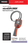 RIDGID Digital Inspection Camera microEXPLORER Operator`s manual