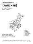 Craftsman 247.985380 Operator`s manual
