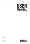 Zanussi ZCG667 User manual