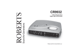 Roberts CR9932 Specifications