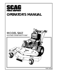 Scag Power Equipment RS-ZT Operator`s manual