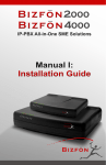 Bizfon 4000 Installation guide