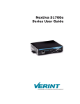 Verint Nextiva S1700e Series User guide