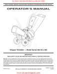 MTD Series 462 Operator`s manual