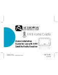 Audiovox XR9 - XM Radio Tuner Installation guide