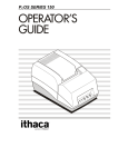 Axiohm TPOS PRINTER SERIES Specifications